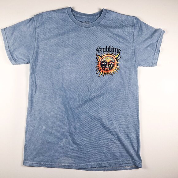 SUBLIME Band Tee Blue Retro Distressed Graphic Tee Size M - Picture 1 of 3